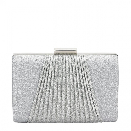 Femei - Clutch elegant argintiu cu sclipici B-1009 05