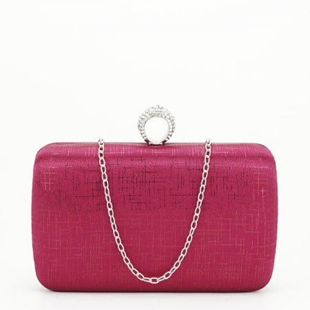 Femei - Clutch elegant rosu inchis B-BFL-22754 01