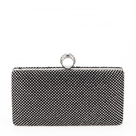 Femei - Clutch elegant cu strasuri  B-BFL-1063A 06 Negru