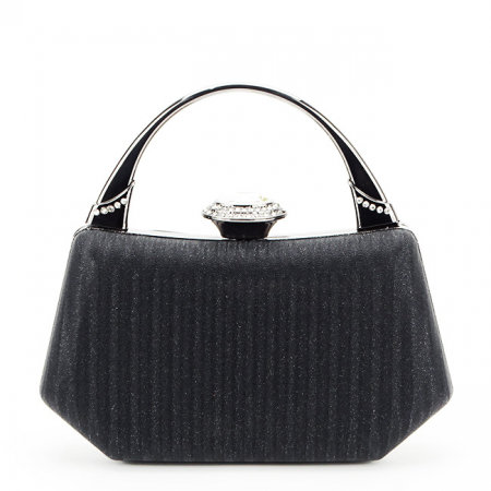 Femei - Geanta clutch negru cu sclipici B-55461 06