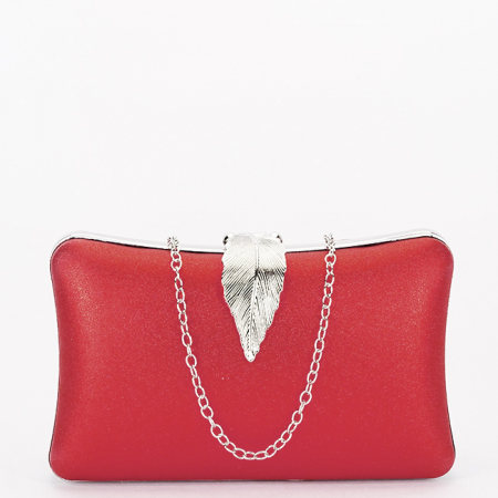 Femei - Geanta clutch rosie simpla B-BME-600 05