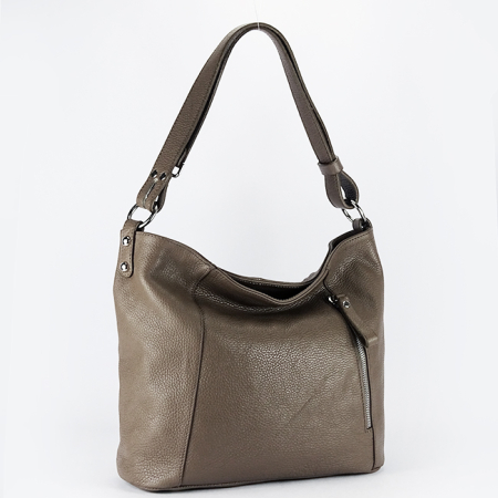 Femei - Geanta dama taupe din piele naturala B-8913 131