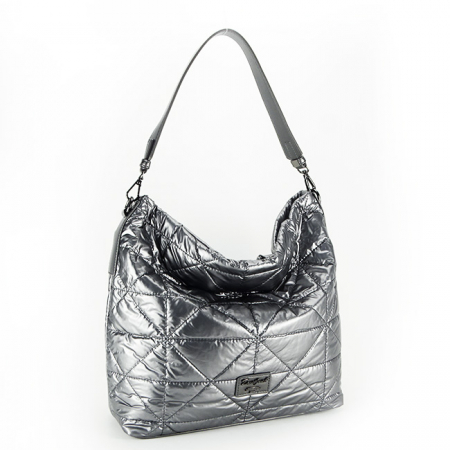 Femei - Geanta de umar din fas B-6883-1 13 Argintiu