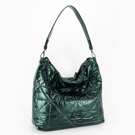 Femei - Geanta de umar din fas B-6883-1 13, Verde inchis