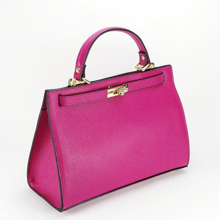Femei - Geanta dama din piele naturala B-8934 119, Fuchsia