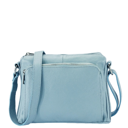 Retikülök - Világoskék táska valódi bőrből 8981 124