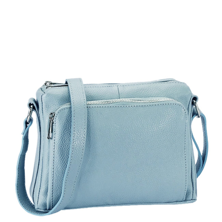 Genti si posete - Geanta albastra din piele naturala B-8981 124