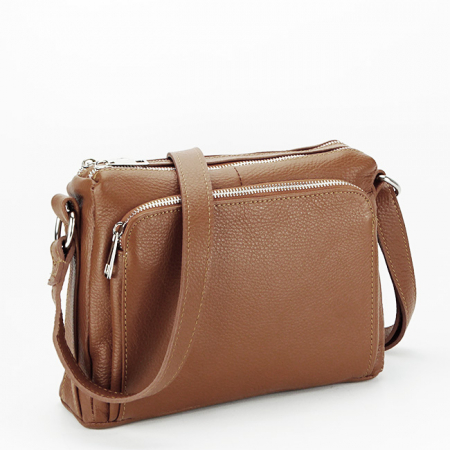 Femei - Geanta camel din piele naturala B-8981 124