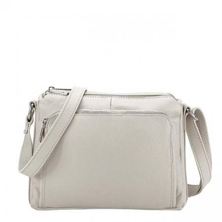 Valódi bőr - Szürke valódi bőr táska 8981 123