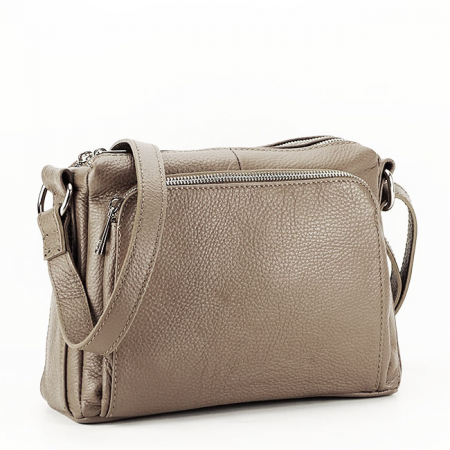 Femei - Geanta taupe din piele naturala B-8981 123