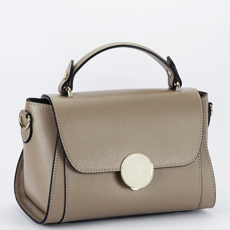 Femei - Geanta din piele naturala taupe B-1590 123