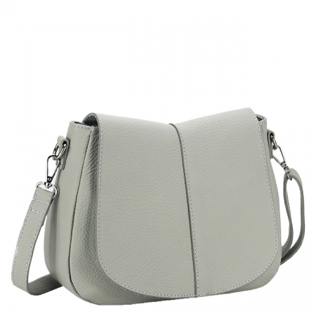 Femei - Geanta dama din piele naturala B-8960 123, Gri deschis