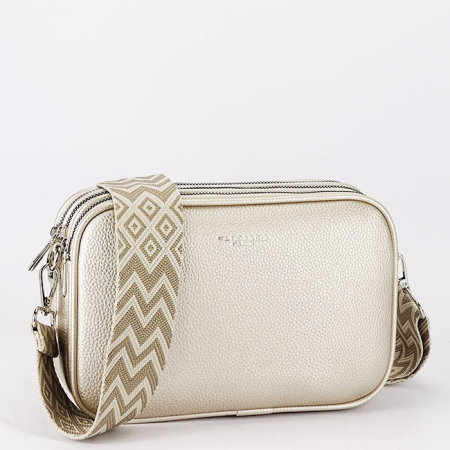 Genti mici - Geanta ivory metalizat medie Flora&CO Paris B-H6915 14