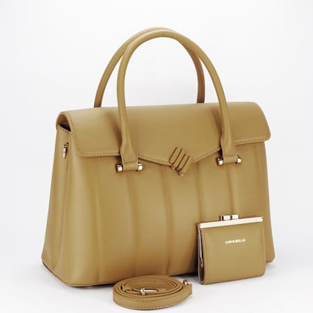 Femei - Geanta mare camel Premium cu portofel B-CB2317-4 M6
