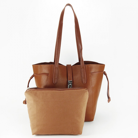 Femei - Geanta David Jones cu borseta detasabila B-6806-2 13 Maro cognac