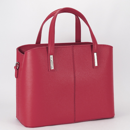 Genti din piele - Geanta mare din piele naturala B-8922 M6 Rosu