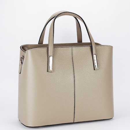 Femei - Geanta mare taupe din piele naturala B-8922 M6
