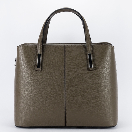 Nők - Sötét taupe nagy bőrtáska 8922 130