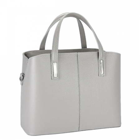 Femei - Geanta mare gri din piele naturala B-8922 M6