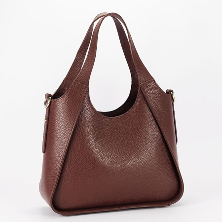 Posete - Barna közepes bőrtáska 8907 128