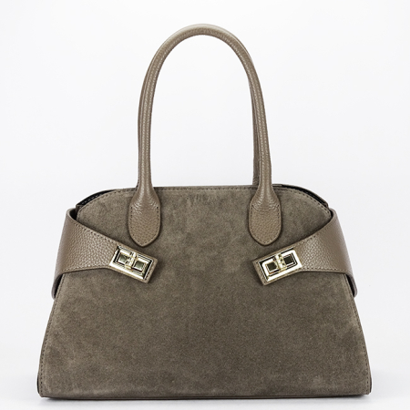 Nők - Taupe valódi bőr táska 1895 130