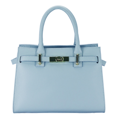 Nők - Világos kék valódi bőr közepes táska 1727 122