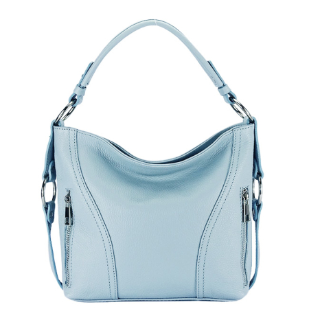 Retikülök - Világoskék közepes méretű bőrtáska 8931 124