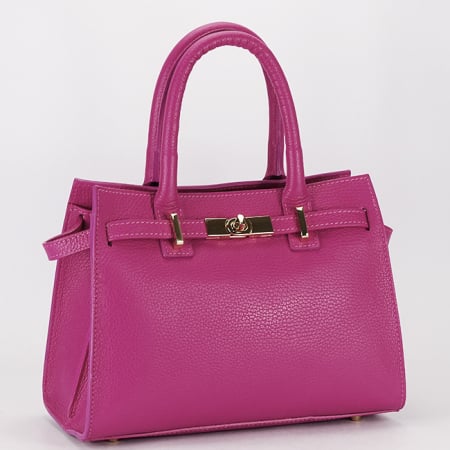 Accesorii - Geanta medie fucsia din piele naturala B-1727 122