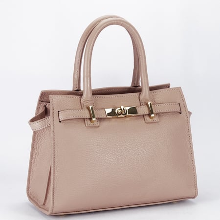 Accesorii - Geanta medie roz deschis din piele naturala B-1727 122