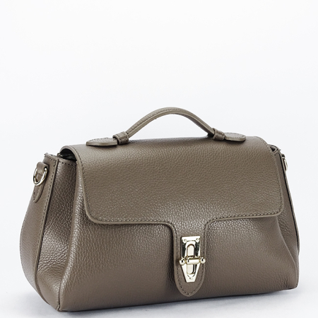 Femei - Geanta medie taupe din piele naturala B-8910 131