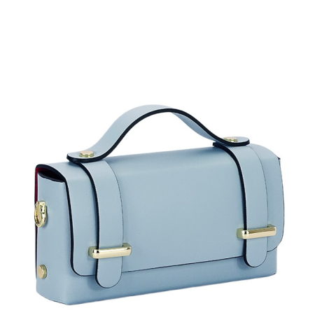 Clutch - Geanta mica albastru deschis din piele naturala B-1870 06