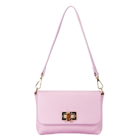 Clutch - Geanta mica barbie roz din piele naturala B-2052 06