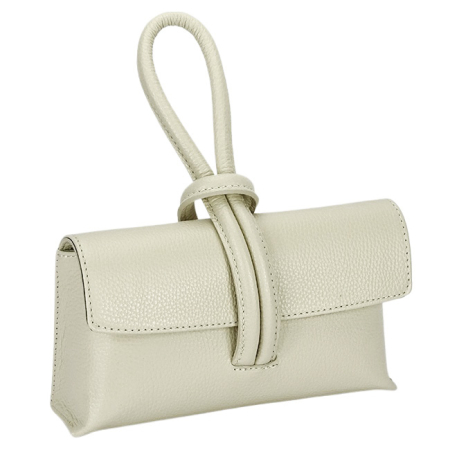 Clutch - Geanta mica bej deschis din piele naturala B-1732 123