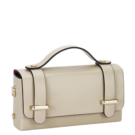 Clutch - Geanta mica bej din piele naturala B-1870 06