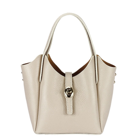 Nők - Bézs valódi bőr kistáska 2057 131