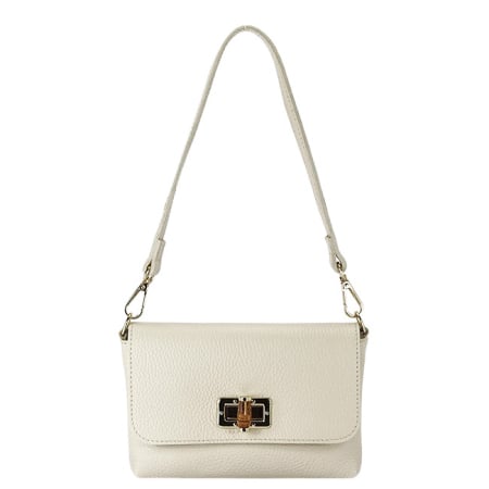 Clutch - Geanta mica cream din piele naturala B-2052 06