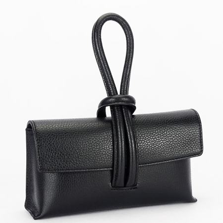 Clutch - Geanta mica neagra din piele naturala B-1732 123