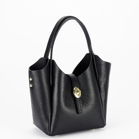 Genti mici - Geanta mica din piele naturala neagra B-2057 131