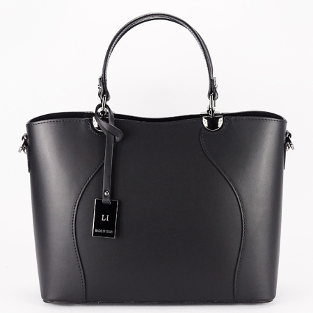 Nők - Fekete valódi bőr táska 1424A 125