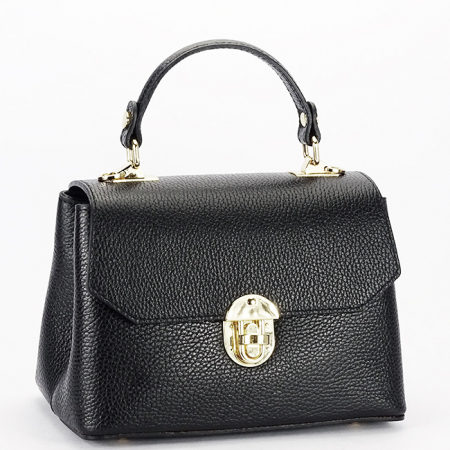 Femei - Geanta neagra din piele naturala B-1736 131