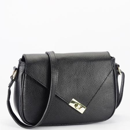 Femei - Geanta neagra din piele naturala B-8911 128