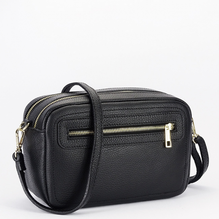Femei - Geanta neagra din piele naturala B-8915 124