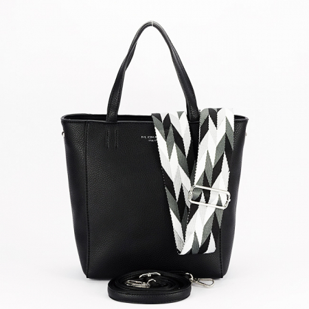 Femei - Geanta dama Floara&Co Paris B-H6901 16, Negru
