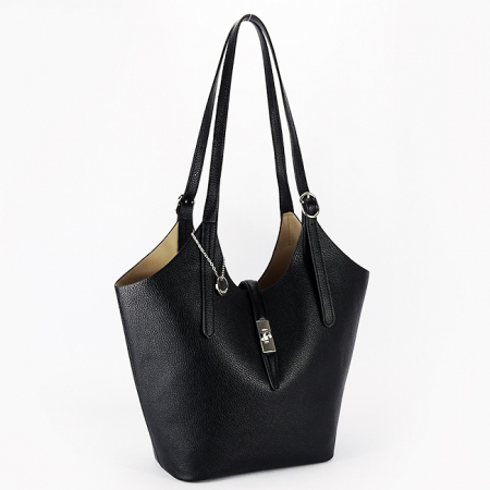 Femei - Geanta neagra mare cu borseta detasabila DIANA&CO B-DTL706-3 16