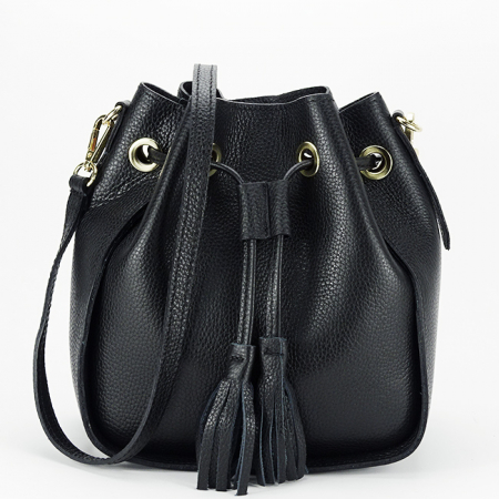 Különleges ajánlatok - Fekete táska valódi bőrből 1110 125