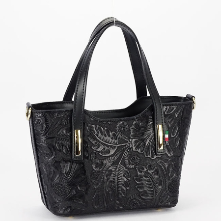 Genti din piele - Geanta negru din piele naturala B-8904 131