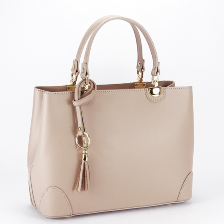 Femei - Geanta nude de talie mare din piele naturala B-1330 M9