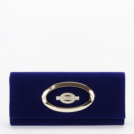 Femei - Plic elegant din catifea B-HY2068A 01, Bleumarin