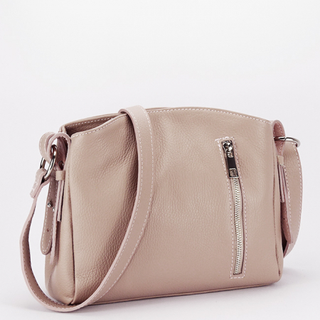 Femei - Geanta din piele naturala casual B-8923 123 Roz deschis