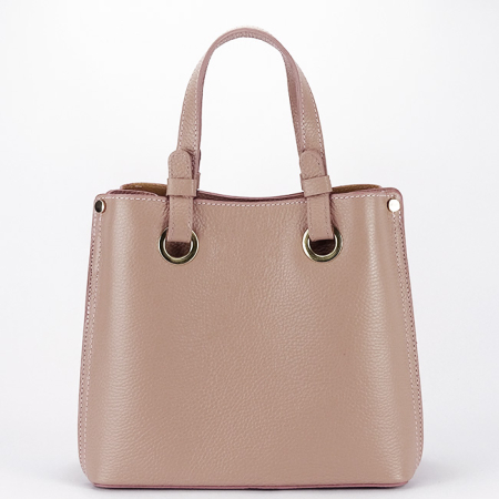 Nők - Világos rózsaszín valódi bőrtáska 8916 129